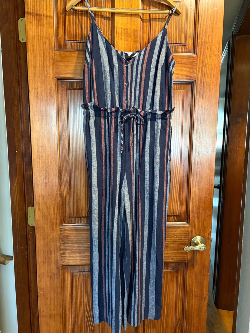 Splendid Striped Linen Jumpsuit Romper size S